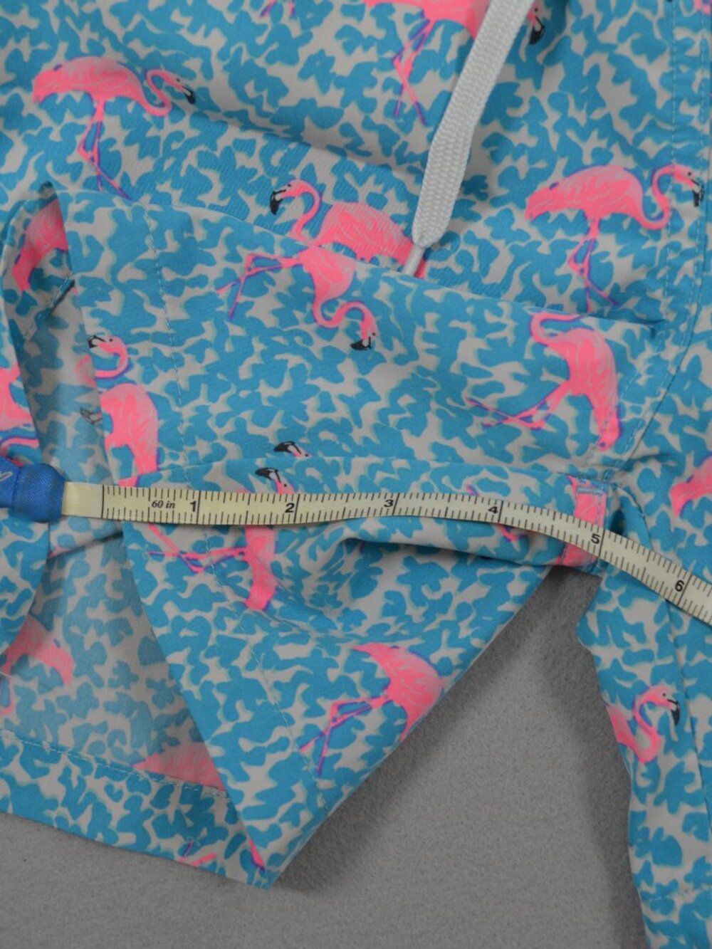 Chubbies Youth Medium Flamingo Swim Trunks Boys 10 12 Blue Pink Lined Beach Shor - Picture 8 of 15